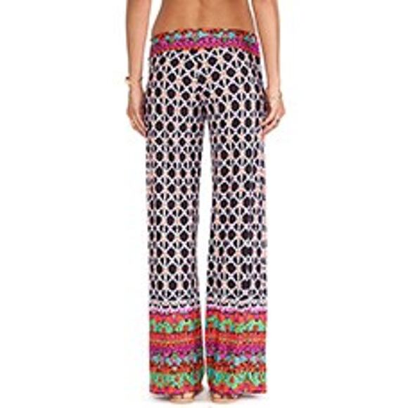 Trina Turk Venice Beach Wide Leg Pants Geometric Print Multicolor Size M - Picture 2 of 6